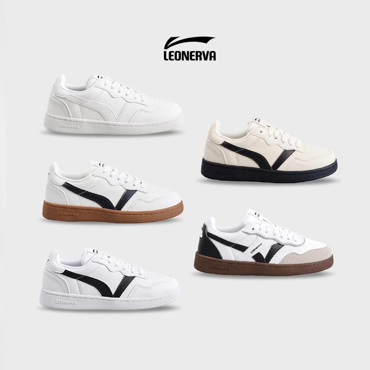 Giày Thể Thao Sneaker Nam Nữ LEONERVA 808 bản Da Microfiber - Bản Nâng Cấp - 7 Màu Bestseller - Đi Đúng Size