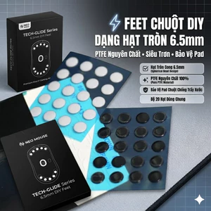 ⚡Feet Chuột DIY Dạng Hạt Tròn 6.5mm Siêu Trơn - Chất Liệu PTFE Nguyên Chất, Giảm Ma Sát, Bảo Vệ Pad