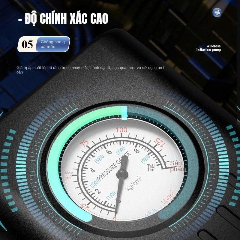 Máy bơm lốp ô tô , Máy bơm lốp Mini có độ chính xác cao Bơm bơm hơi điện tử bơm hơi nhanh cho xe máy, xe đạp, ô tô