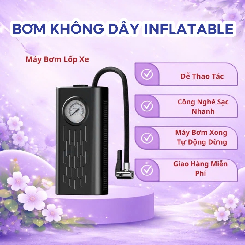 Máy bơm lốp ô tô , Máy bơm lốp Mini có độ chính xác cao Bơm bơm hơi điện tử bơm hơi nhanh cho xe máy, xe đạp, ô tô