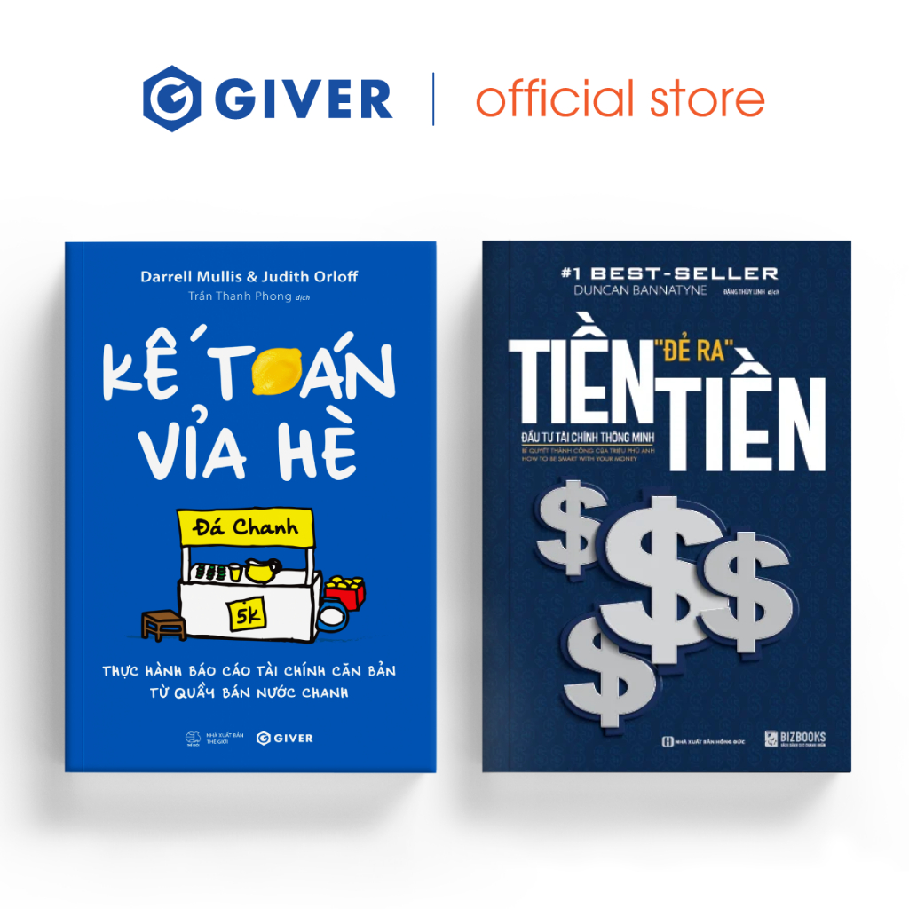Sách - Combo Từ Quầy Nước Chanh Đến Đầu Tư Thông Minh - Kế Toán Vỉa Hè - Tiền Đẻ Ra Tiền