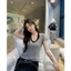 TRIANGLE - Si T-shirt (Cân nhắc kỹ, return is not welcomed) Áo thun 2 mảnh style Hàn Quốc sexy dễ mặc, 2 áo tách rời