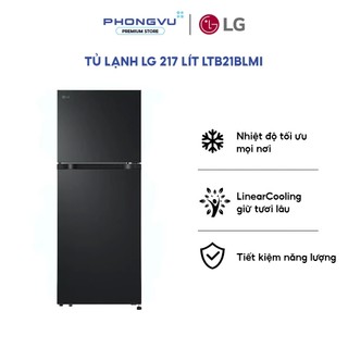Tủ Lạnh LG Smart Inverter 217L LTB21BLMI - Ngăn Đá Trên, LinearCooling™, Multi Air Flow, Cửa PCM Màu Đen Lì - BH 12T