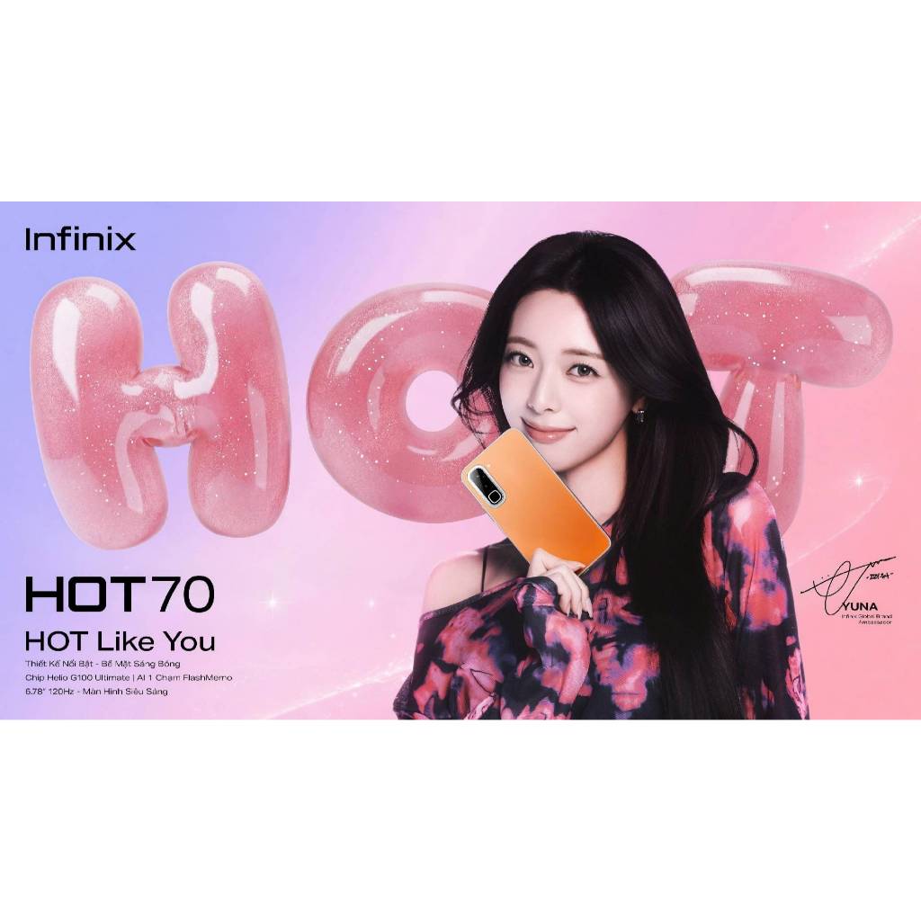 Infinix HOT 70 (4+4GB/128GB) điện thoại Chính Hãng - Màn Hình Lớn, Pin Bền, Hiệu Năng Mượt Bộ Nhớ Lớn, Bảo Hành 12 Tháng