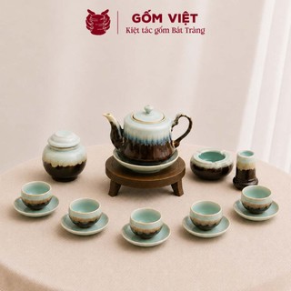 Bộ ấm chén men hỏa biến ngọc trai cao cấp, tổng hợp nhiều kiểu dáng - Gốm sứ Bát Tràng - Gốm Việt