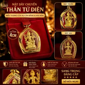 Mặt Dây Chuyền Thiết Kế 4 Mặt Màu Vàng Sang Trọng Làm Quà Tặng Kỷ Niệm Ấn Tượng