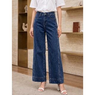 Quần Jean Nữ 𝐂𝐂𝐇𝐀𝐓 Dáng Suông Sora Dệt Chéo Chất Liệu Jeans Denim Cao Cấp 16GDJ2002ST