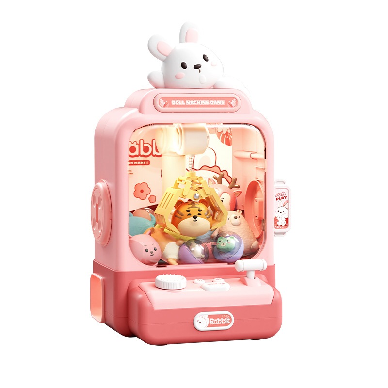 Đồ Chơi Máy Gắp Thú Bông Mini Có Đèn Nhạc Khủng Long Thỏ Kì Lân Phi Hàng Gia - Đồ Chơi Cho Bé PUKAPI