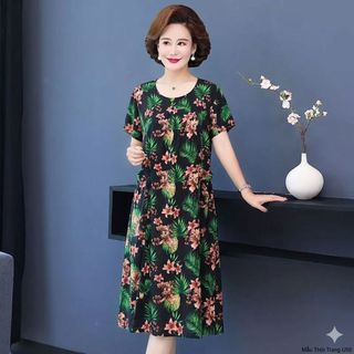 ( SIZE 50-70KG )VÁY LANH DÁNG CHỮ A ,THANH LỊCH, THOÁNG MÁT, DỄ MẶC MỖI NGÀY