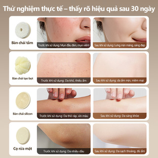 Bàn chải tắm điện tự động  cán kép co giãn180° Kèm móc treo dễ cất giữ Bàn Chải Cọ Lưng điện Cầm Tay