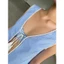 TheBlueTshirt - Áo gile nữ phom regular phối viền ren - Pompom Chic Vest - Women