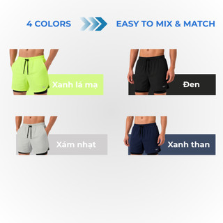 Quần Shorts Thể Thao Nam VELOSAR RSP-60039– Nhẹ, Nhanh Khô, Co Giãn, Thoáng Mát