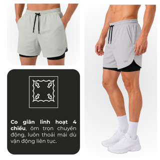 Quần Shorts Thể Thao Nam VELOSAR RSP-60039– Nhẹ, Nhanh Khô, Co Giãn, Thoáng Mát