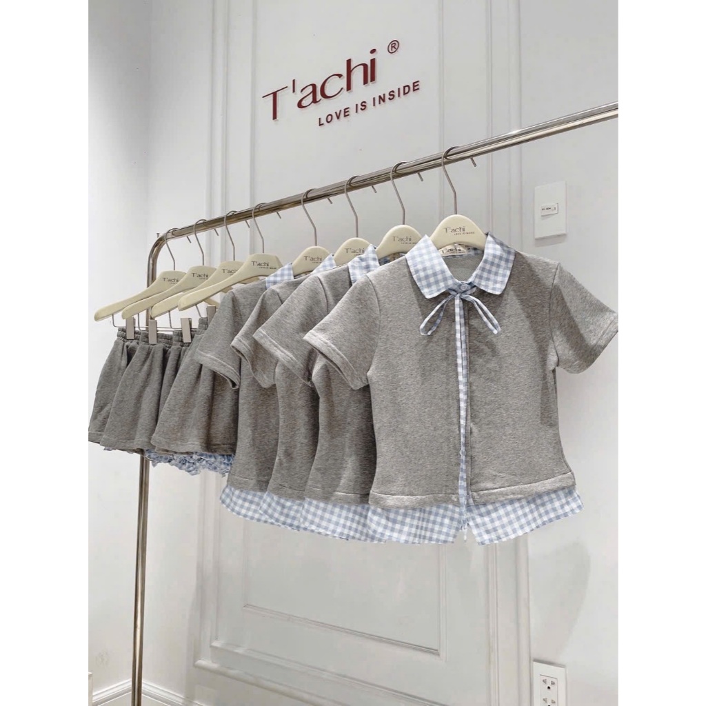 SET ÁO SƠ MI CỔ CARO PHỐI CHÂN VÁY NỈ, SET ĐỒ NỮ HỌC SINH TIỂU THƯ DỄ THƯƠNG ĐI CHƠI  | MEOINDAHOUSE