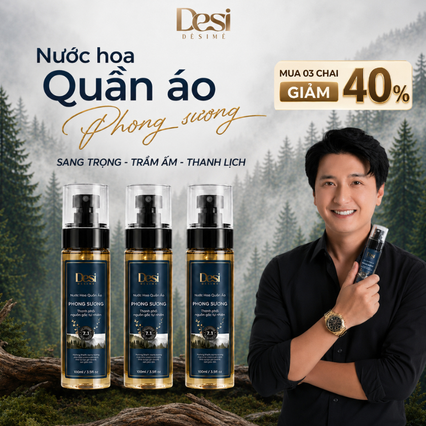 Nước Hoa Quần Áo Desi Hương Phong Sương Dung Tích 100ml, Xịt Thơm Quần Áo Lưu Hương Lâu 10H, An Toàn Cho Da