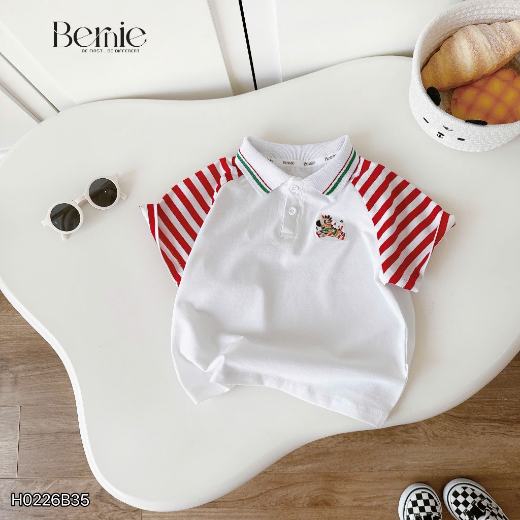 Bộ polo thêu ngựa sắc màu cho bé trai, set áo polo phối quần kaki bảnh bao cho bé