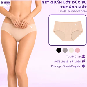 Combo 3 quần lót đúc su annie QE 4577 lưng cao mỏng nhẹ,tàng hình, mát mẻ cả ngày