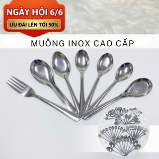 Combo 10 cái Thìa muỗng ăn cơm, ăn phở INOX cao cấp