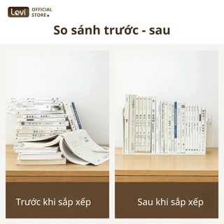 Kệ Sách Để Bàn Decor LoviOffice 9619 - Giá Sách Nhựa Chữ U Hiện Đại Tích Hợp Ống Cắm Bút Cho Bàn Làm Việc Nhỏ