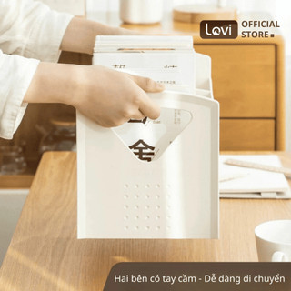 Kệ Sách Để Bàn Decor LoviOffice 9619 - Giá Sách Nhựa Chữ U Hiện Đại Tích Hợp Ống Cắm Bút Cho Bàn Làm Việc Nhỏ