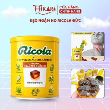 Kẹo ngậm ho thảo mộc Ricola Đức 250g giảm ho, khô, đau rát, ngứa viêm họng