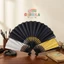 Quạt xếp nan 31cm trơn màu phụ kiện chụp ảnh cầm tay cổ trang