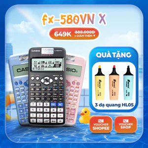 Máy Tính Casio FX-580VN X (Hàng Chính Hãng) - 521 Tính Năng, Được Mang Vào Phòng Thi, Trợ Thủ Đắc Lực Cấp 2, 3
