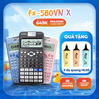 [CB] Máy Tính Casio FX-580VN X (Hàng Chính Hãng) - 521 Tính Năng, Được Mang Vào Phòng Thi, Trợ Thủ Đắc Lực Cấp 2, 3