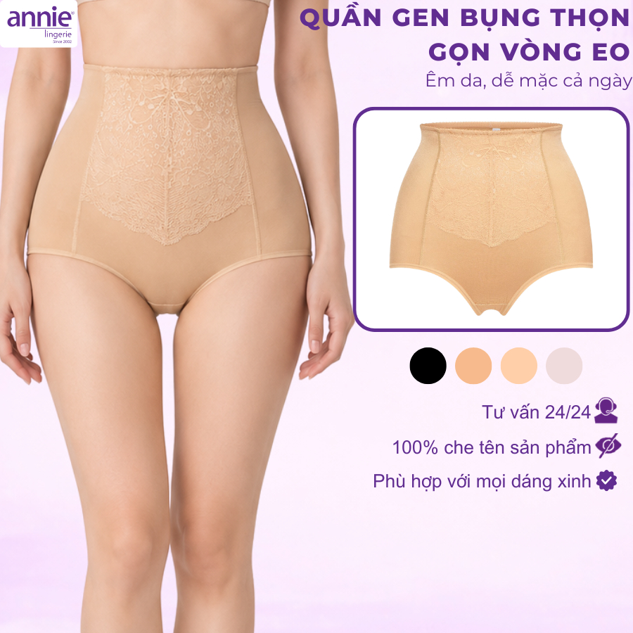Quần gen bụng định hình thon gọn, che mỡ bụng nâng mông chất cotton thông thoáng QE2172
