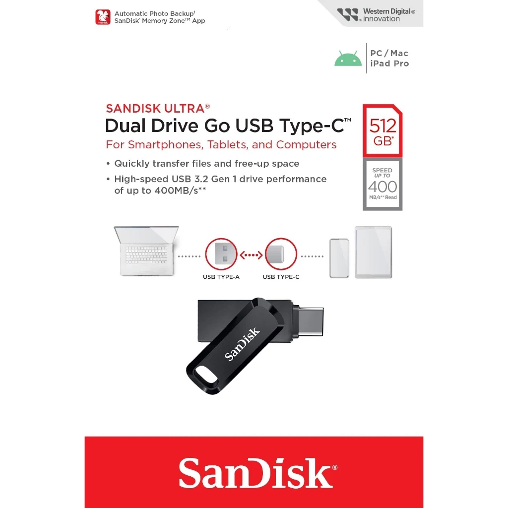 San Disk Ultra Ổ USB hai cổng tốc độ cao 64GB/128GB/256GB/512GB/1TB Bảo hành chính hãng 5 năm.