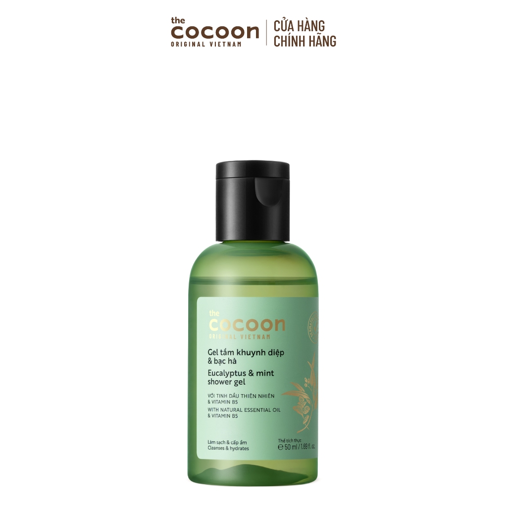 HÀNG TẶNG KHÔNG BÁN - Combo 2 Trial size - Gel tắm khuynh diệp & bạc hà Cocoon làm sạch và thư giãn 50ml