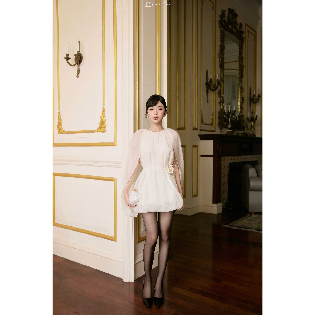 Đầm Party Giật Bom 1P11.2605. Đầm Dự Tiệc Đầm Tiểu Thư. Đầm Công Chúa Đầm Dress Cape Dress Đầm Xòe Phồng Cao Cấp By JM