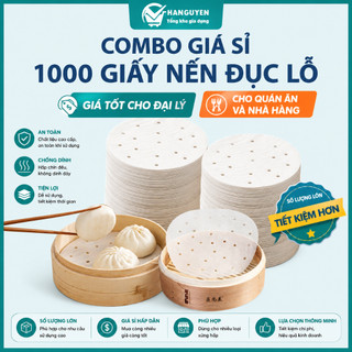 Combo giá sỉ 1000 giấy nến đục lỗ dùng cho nồi chiên không dầu, nồi hấp chống dính tiện lợi