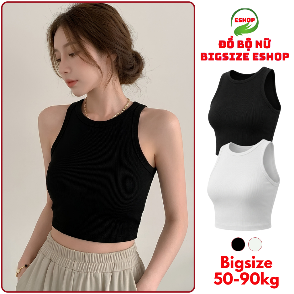 Áo croptop ba lỗ body ESHOP chất thun tăm gân đẹp,áo balo croptop nữ basic kiểu ôm bigsize mùa hè tập gym thể thao AT01