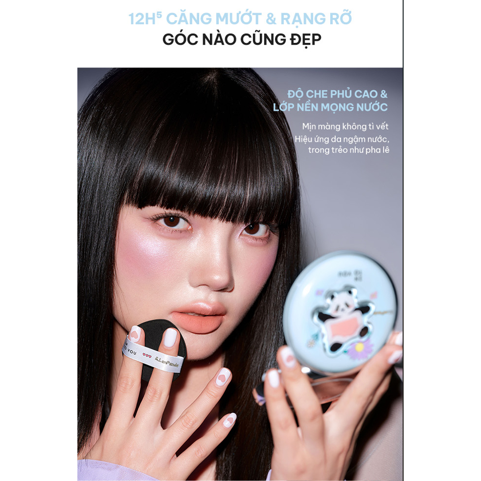 [NEW LIMITED PHIÊN BẢN PANDA] Phấn nước Panda Cushion Cấp Ẩm Che Khuyết Điểm INTO YOU X MLAN