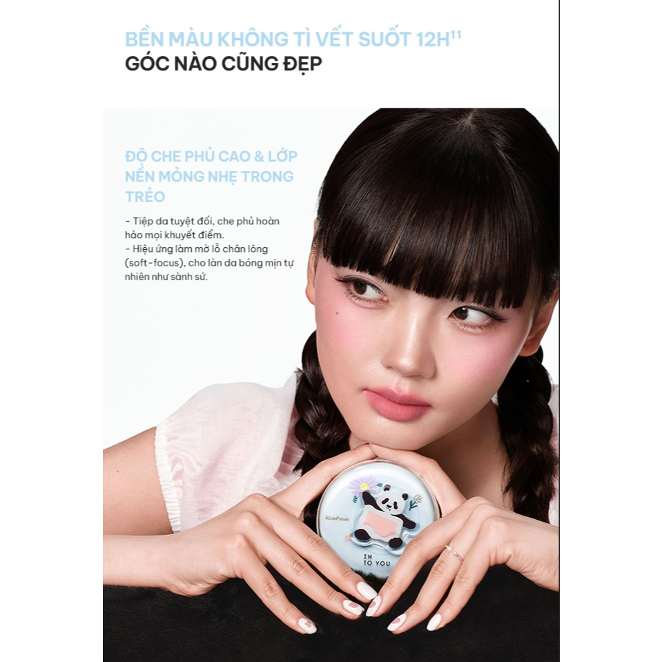 [NEW LIMITED PHIÊN BẢN PANDA] Phấn nước Panda Cushion Cấp Ẩm Che Khuyết Điểm INTO YOU X MLAN