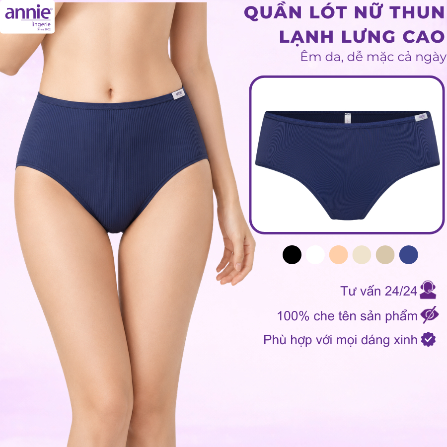 Combo 3 quần thun lạnh lưng cao, form lớn signature annie QE 4536 ôm sát cơ thể, cấn, trẻ trung,