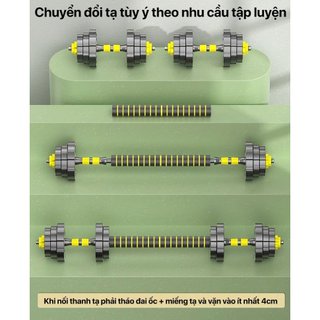 Bộ Tạ Tay Đa Năng Điều Chỉnh 3 In 1 Từ 20kg-40kg Thế Hệ Mới Đại Nam Sport + Tặng Găng Tay,Kìm Bóp