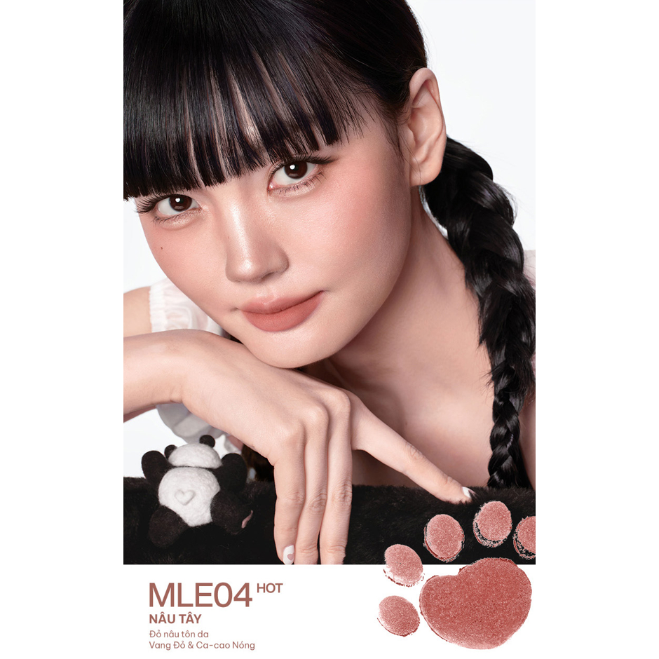[NEW LIMITED PHIÊN BẢN PANDA] Son Bùn Shero INTO YOU X MLAN Chất Xốp Mềm Lì, Nhẹ Dễ Tán Dùng Cho Môi Và Má