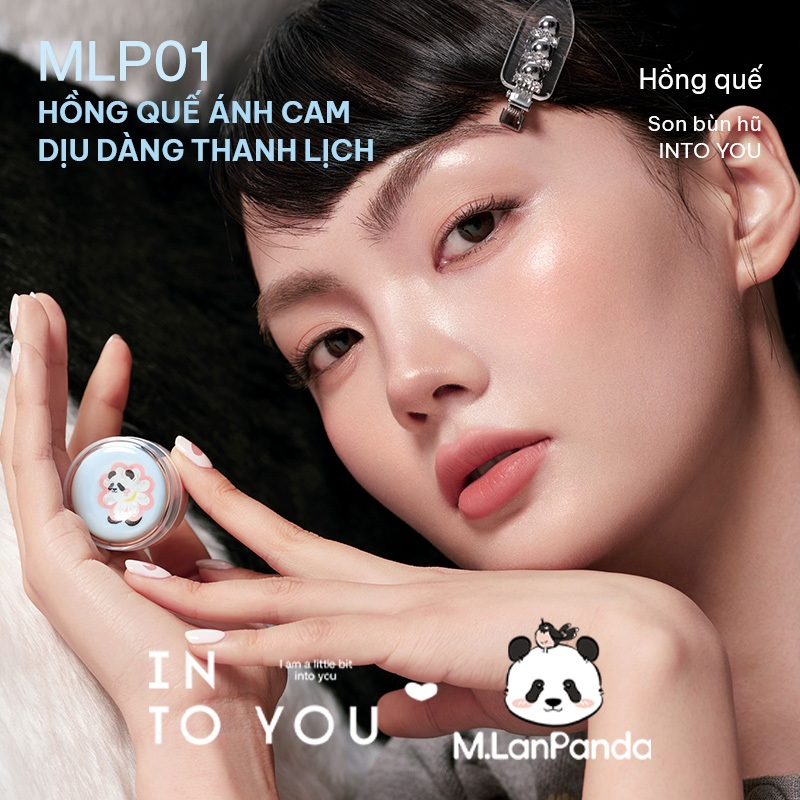 [NEW LIMITED PHIÊN BẢN PANDA] Son Bùn Hũ INTO YOU x MLAN Mịn Lì Nhẹ Dễ Tán, Không Khô Môi Dùng Cho Môi Và Má 5g