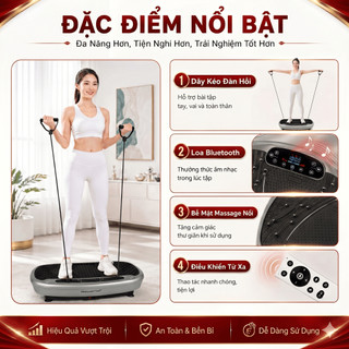 Máy rung lắc giảm mỡ toàn thân Rowanto K8 Pro,máy rung lắc toàn thân Máy rung đốt mỡ, giảm bụng, giảm eo, BH 12 tháng