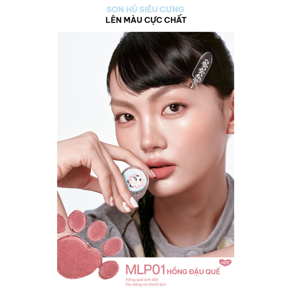 [NEW LIMITED PHIÊN BẢN PANDA] Son Bùn Hũ INTO YOU x MLAN Mịn Lì Nhẹ Dễ Tán, Không Khô Môi Dùng Cho Môi Và Má 5g