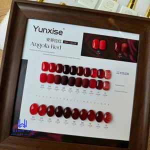 Set Sơn Gel Tone Màu Đỏ Yunxise 12 Màu,Được Lựa Chọn Trong Ngành Nail, Tặng Kèm Bảng [ Bình An ]