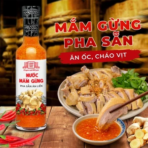 Nước mắm gừng pha sẵn cao cấp Làng Chài Xưa nguyên liệu tươi thơm ngon đặc biệt chai thủy tinh 300g