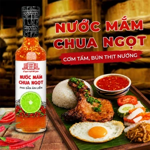 Nước mắm tỏi ớt chua ngọt Làng Chài Xưa chai thuỷ tinh 300g nguyên liệu tươi, thơm ngon đặc biệt