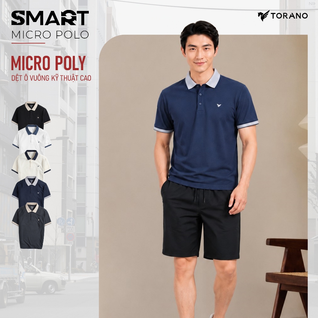 Áo polo nam TORANO COLLAR POLO Chất vải Waffle hiệu ứng tinh tế, thoáng khí, thoải mái, thanh lịch, sang trọng FSTP003
