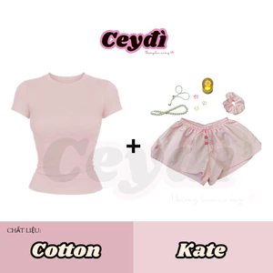 Sét quần hoa + áo thun ôm body