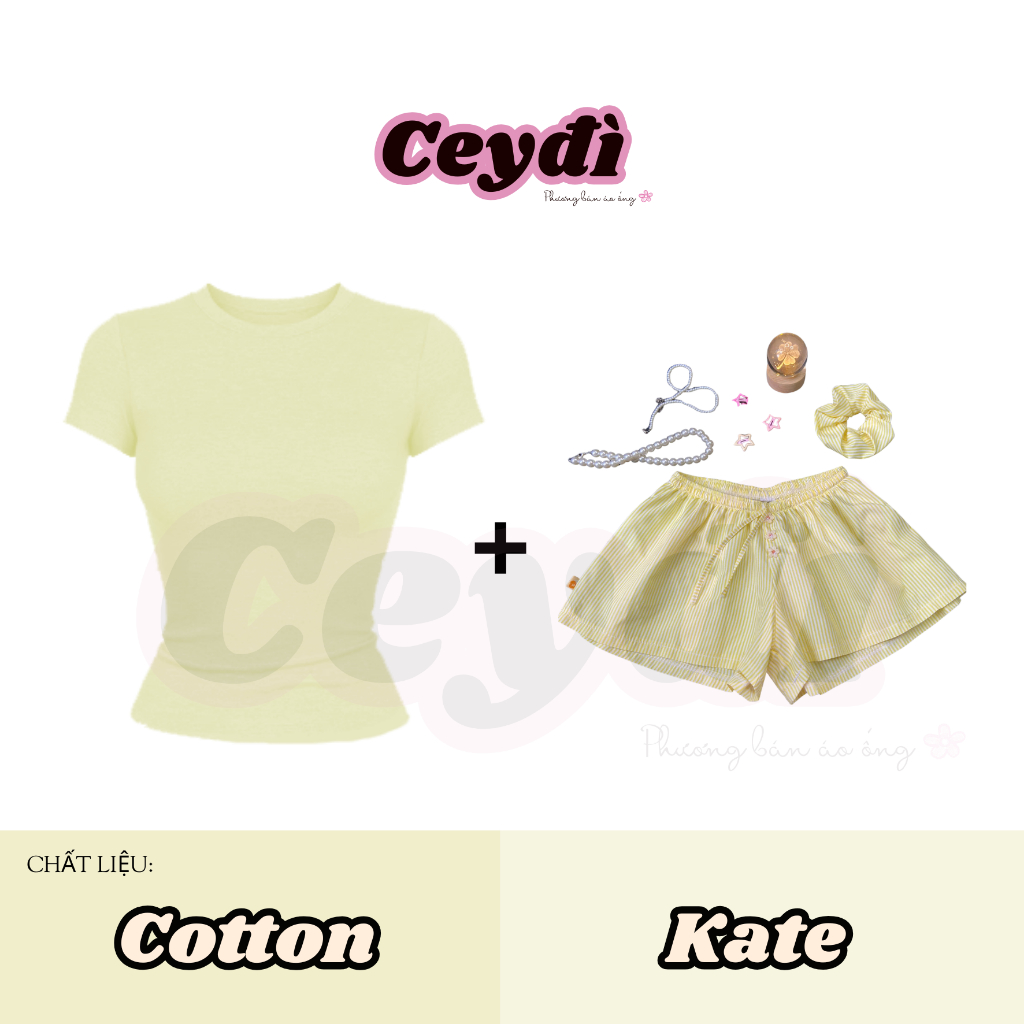 [SET THUN BODY] Sét quần hoa + áo thun ôm body