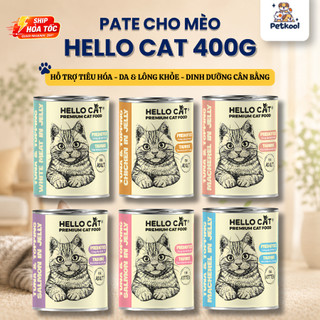 [COMBO] Pate Cho Mèo - Thức Ăn Cho Mèo Mọi Lứa Tuổi Trong Thạch Hello Cat Tuna 400g Pet Kool