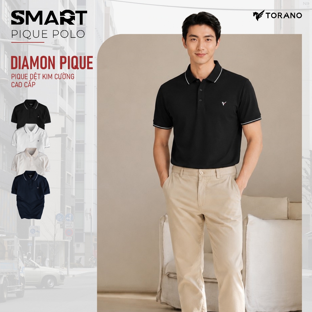 Áo polo nam TORANO ROBERT POLO vải thế hệ mới, có cổ, nhiều màu, thoáng khí ,thanh lịch, sang trọng GSTP048 | BigBuy360 - bigbuy360.vn